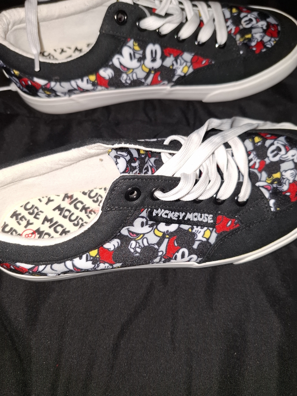 Disney Mickey Mouse Black, Red & White Low-Top Sneakers